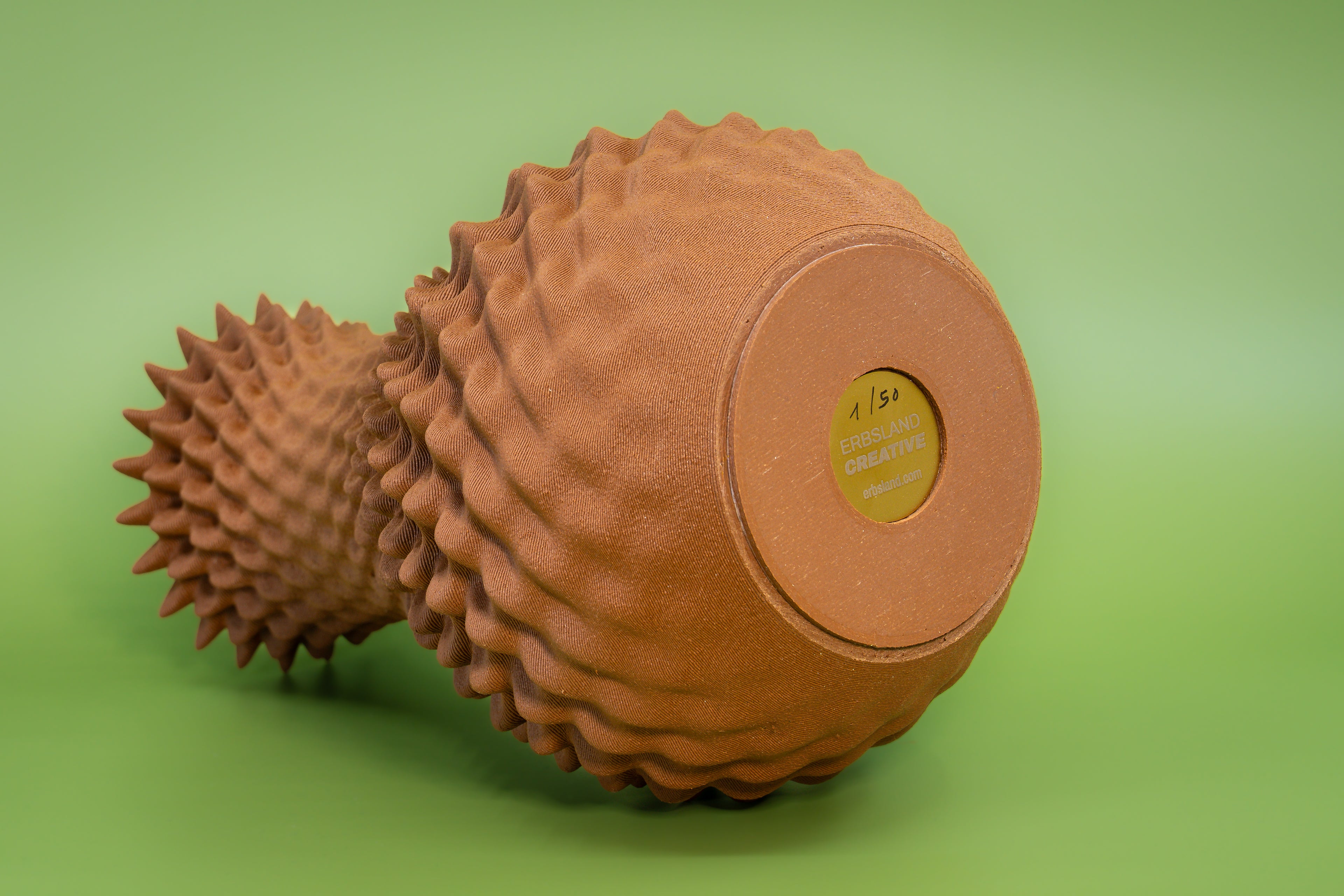 Wooden vase "Ananas" with integrated glass insert for fresh flowers