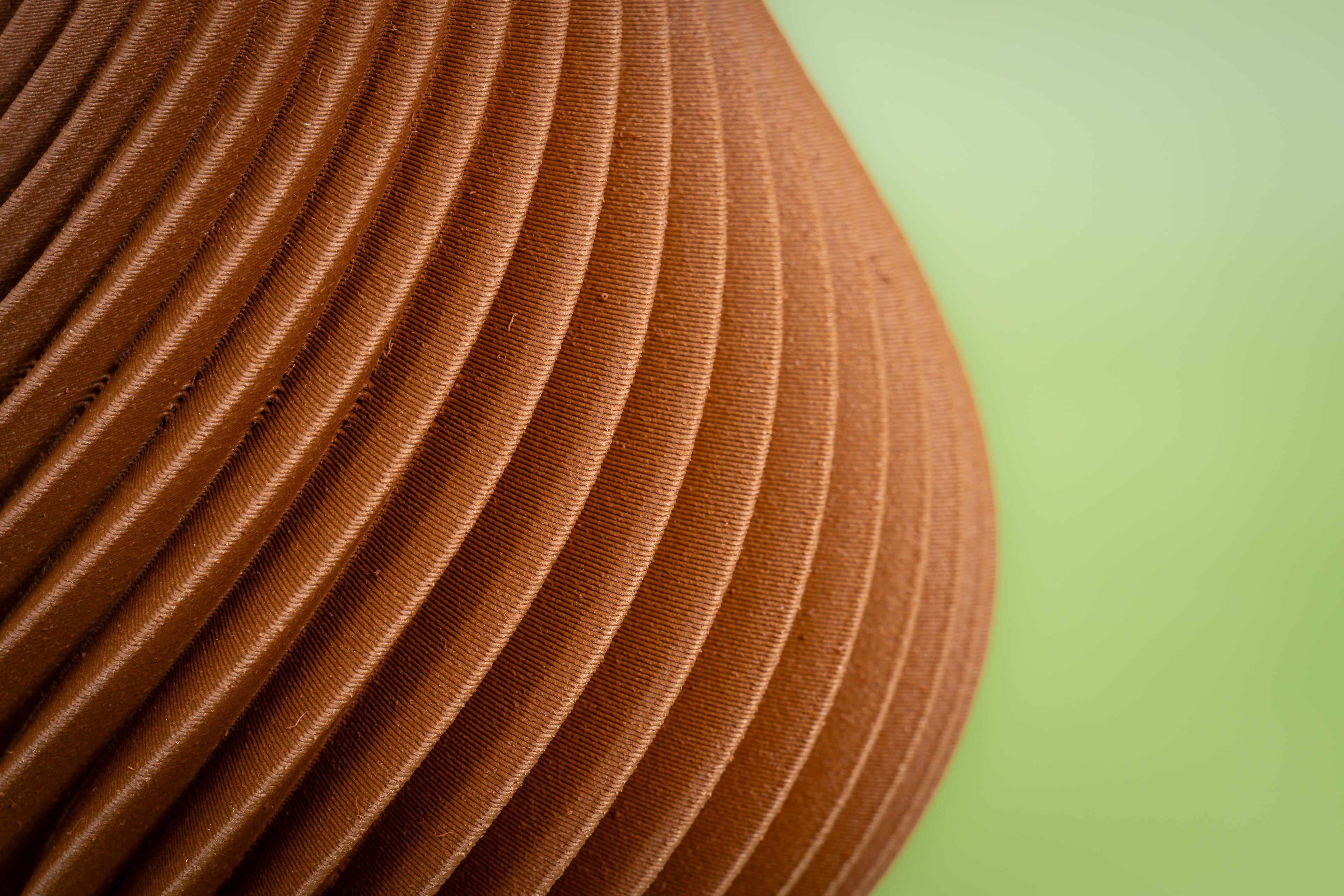 Wooden vase "Twisted" with integrated glass insert for fresh flowers