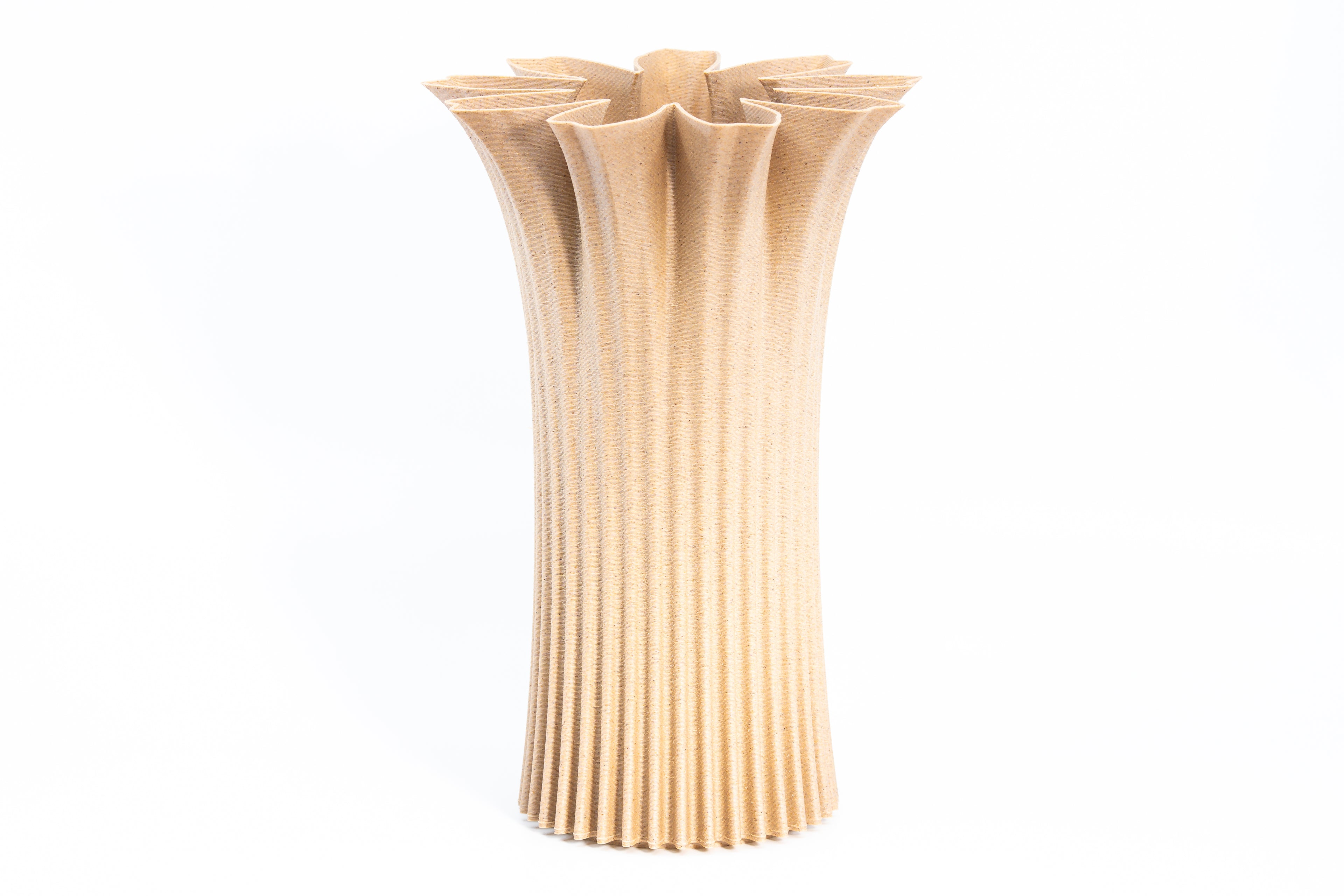 Jarrón de madera „Bloom Edge“ con inserto de vidrio para flores frescas