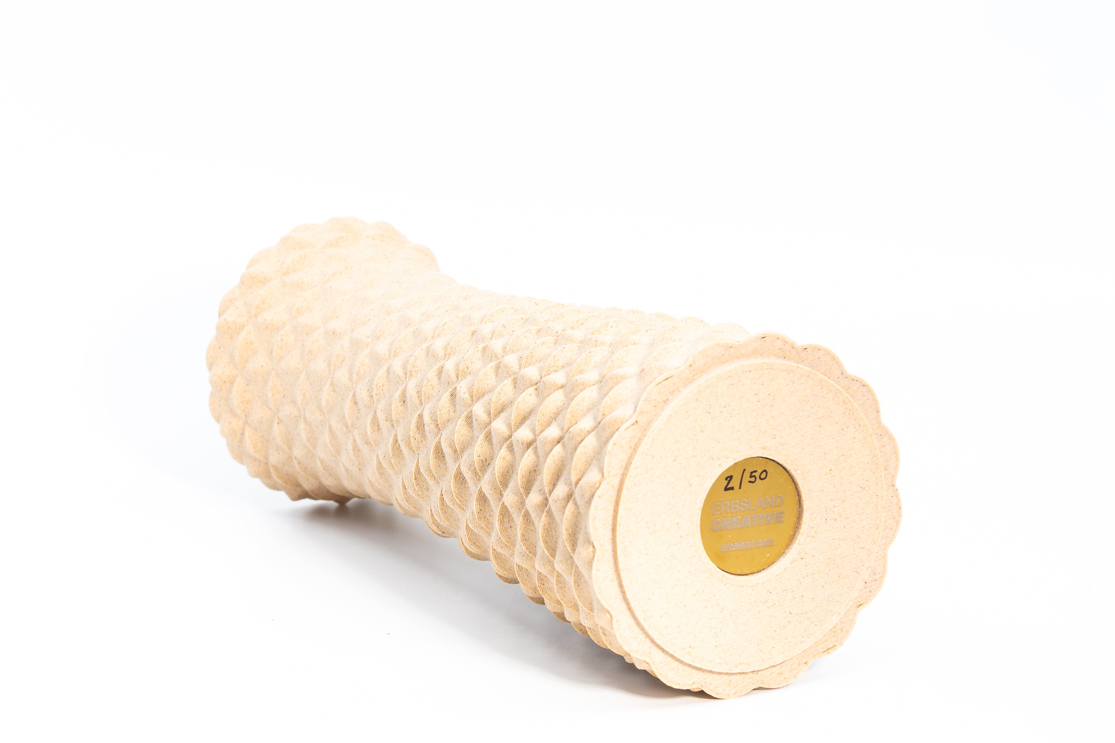 Wooden vase "Facet Flow" with integrated glass insert for fresh flowers