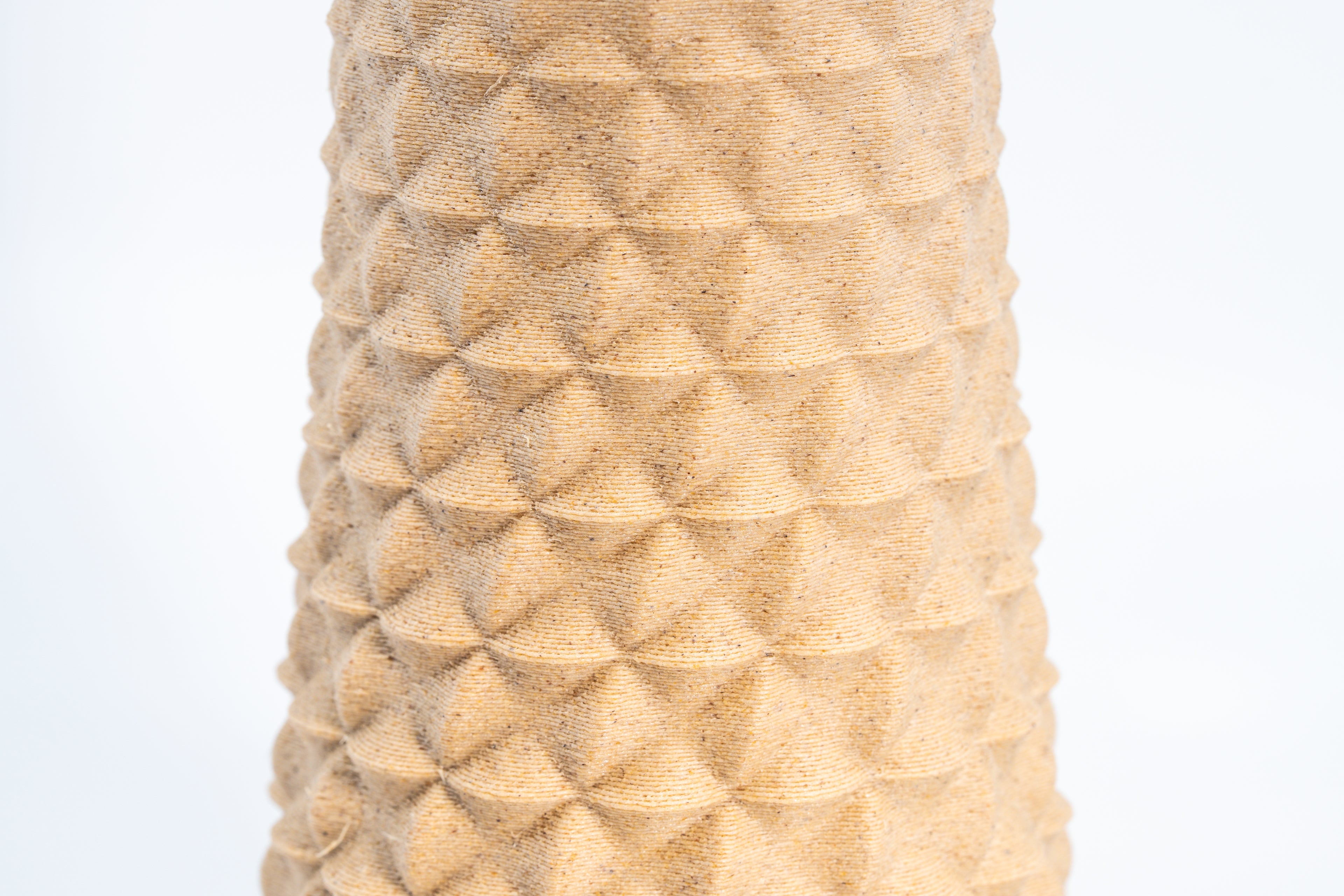 Wooden vase "Facet Flow" with integrated glass insert for fresh flowers