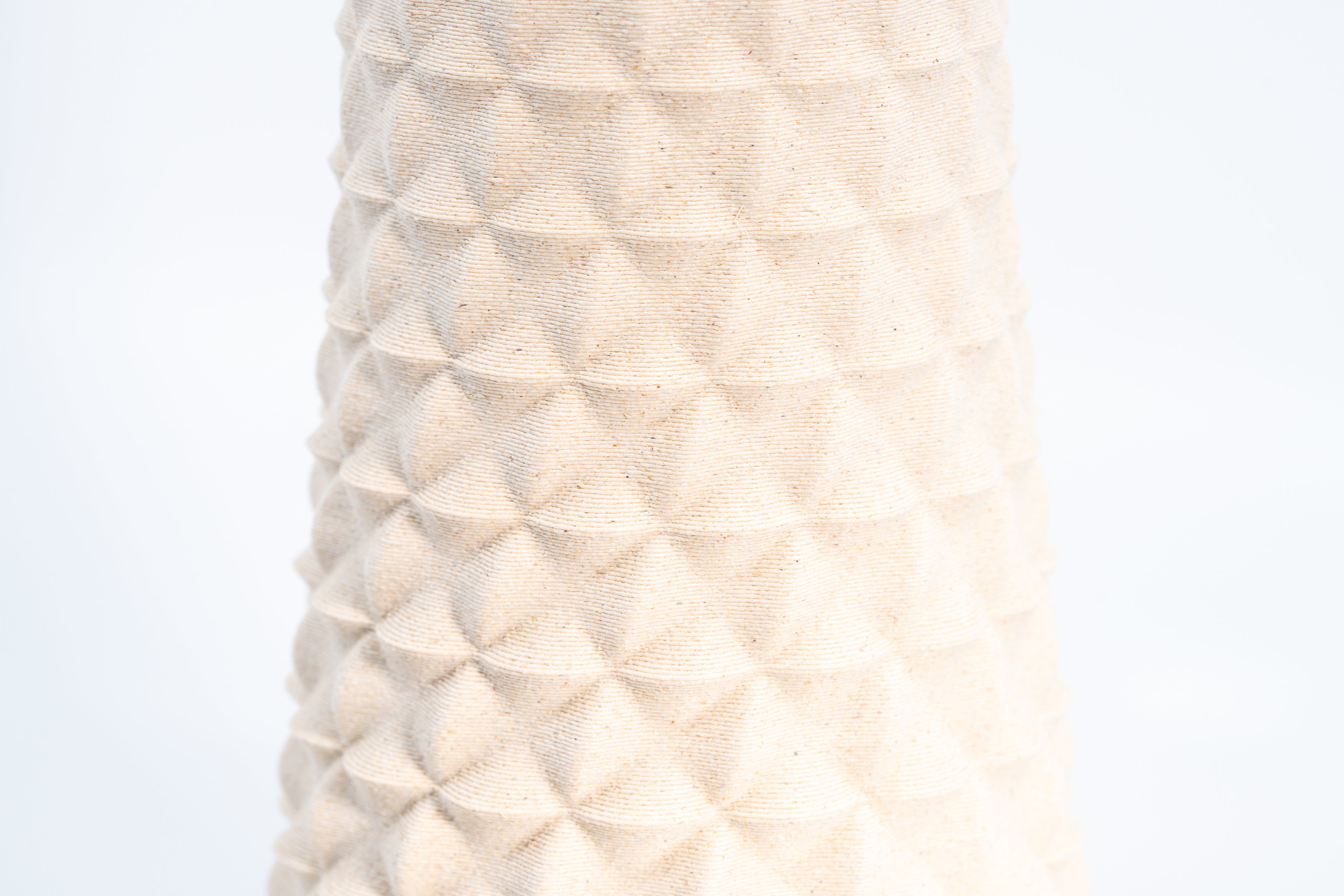 Wooden vase "Facet Flow" with integrated glass insert for fresh flowers