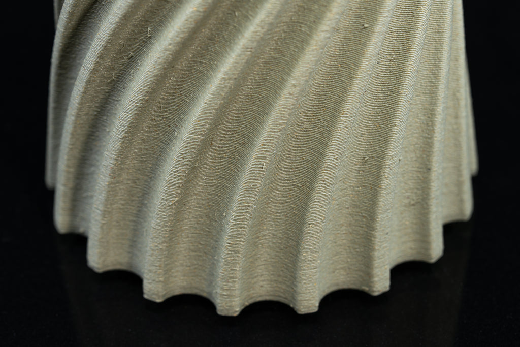 Wooden vase "Wind" with integrated glass insert for fresh flowers