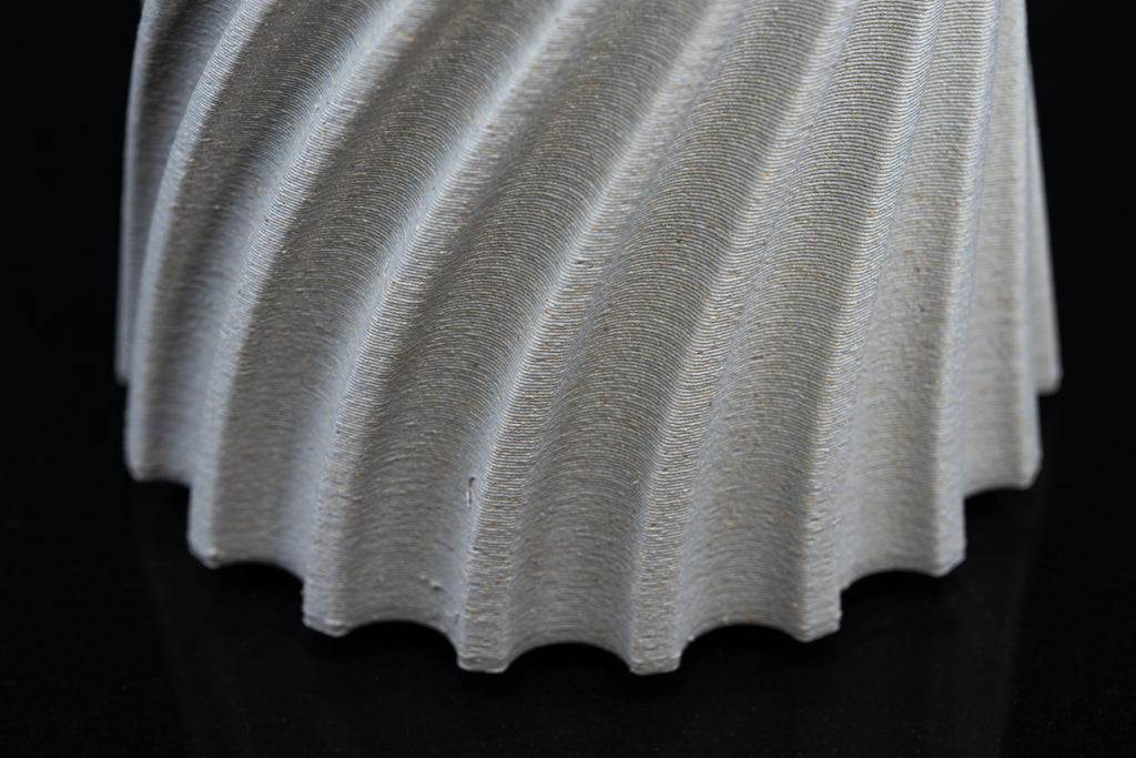 Wooden vase "Wind" with integrated glass insert for fresh flowers