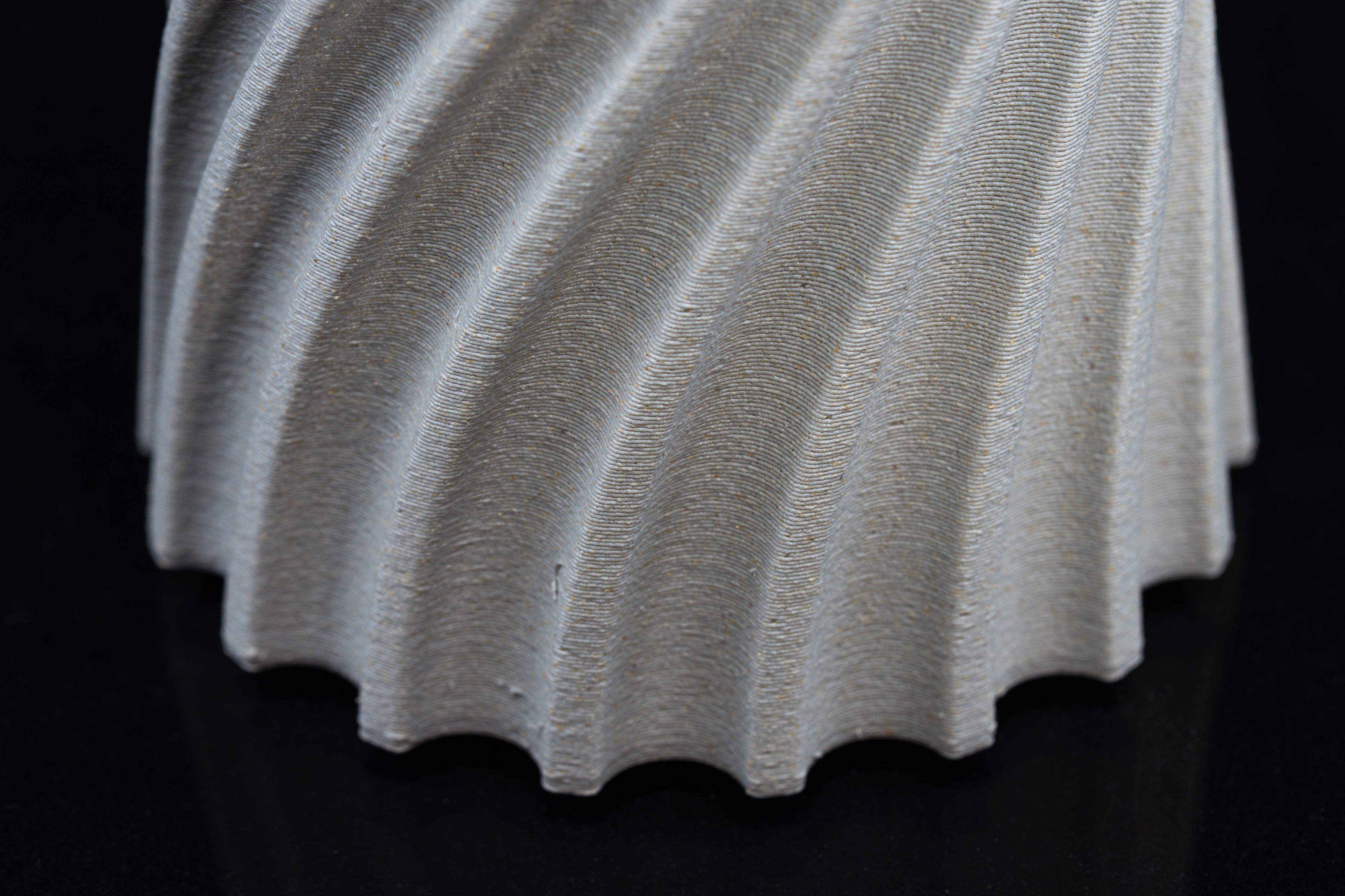 Wooden vase "Wind" with integrated glass insert for fresh flowers