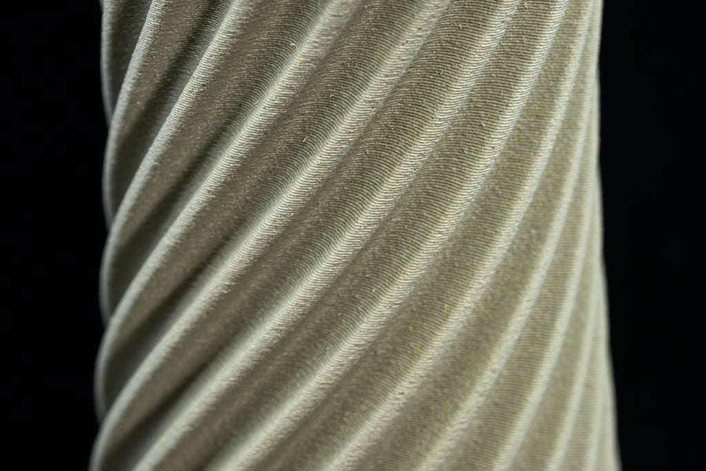 Wooden vase "Wind" with integrated glass insert for fresh flowers